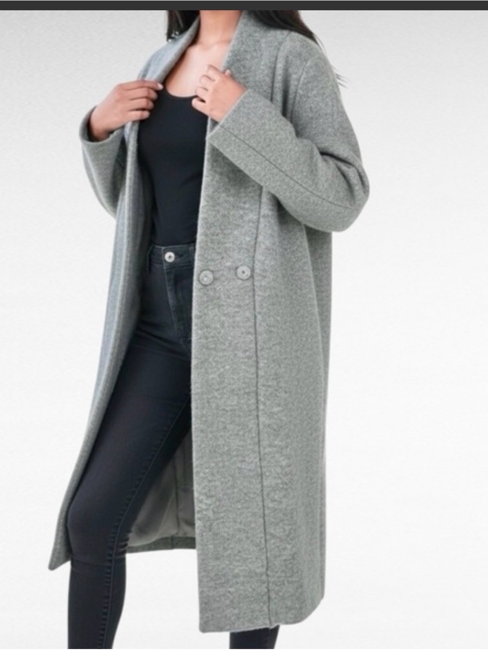 Light Gray Long Sweater Coat